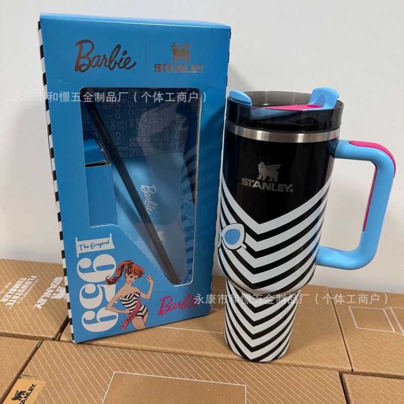 现货stanley2代冰霸杯大容量40OZ手柄保温杯芭比新款汽车杯|undefined
