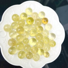 厂家批发天然迷你小尺寸黄水晶球1.2-1.5CM原石打磨家居摆件