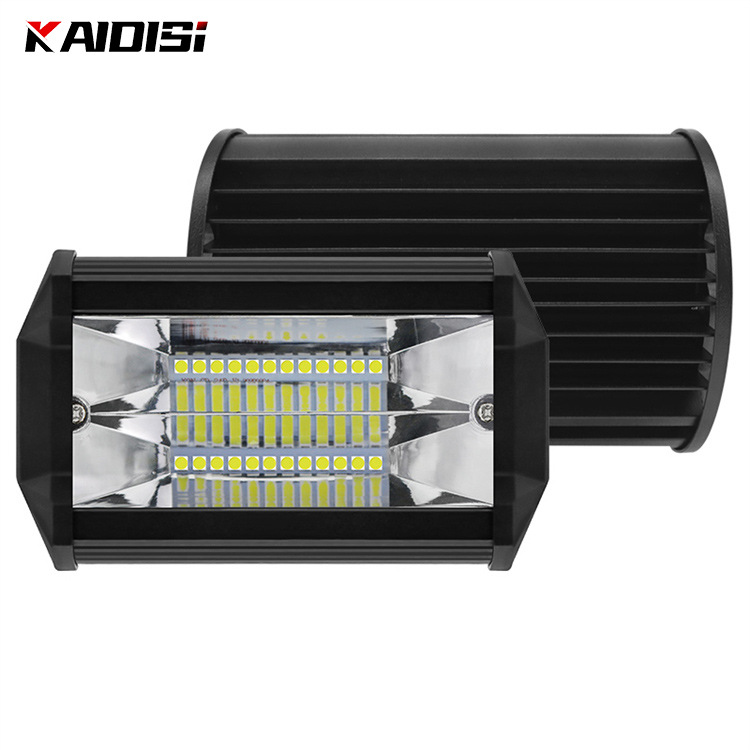 KAIDISI 24LED 72W coche LED luz de trabajo luz lateral doble fila modificación de la motocicleta Spotlight carretilla elevadora Auxiliar
