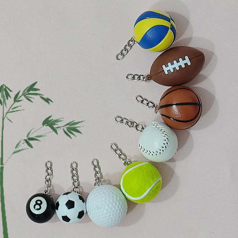 Get Rich Soon Year of the Horse Keychain Badminton Table Tennis Basketball Tennis Soccer Peripheral Small Pendant Decoration Accessories