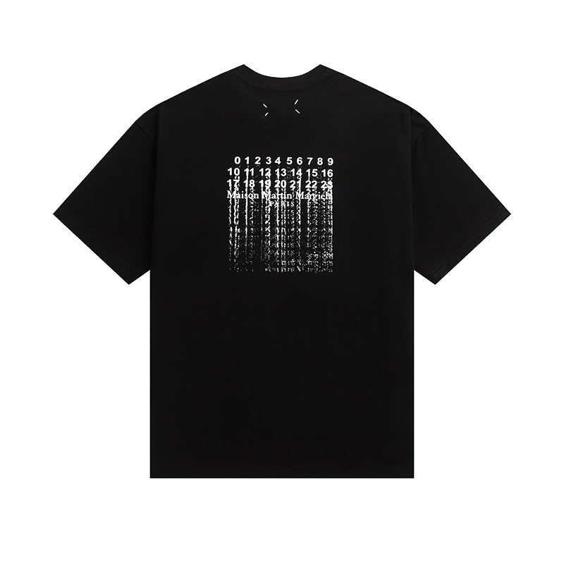 24SS 新デジタルパターンラウンドネックメンズとレディースのトレンディな半袖コットンカジュアル T シャツシリーズ|undefined
