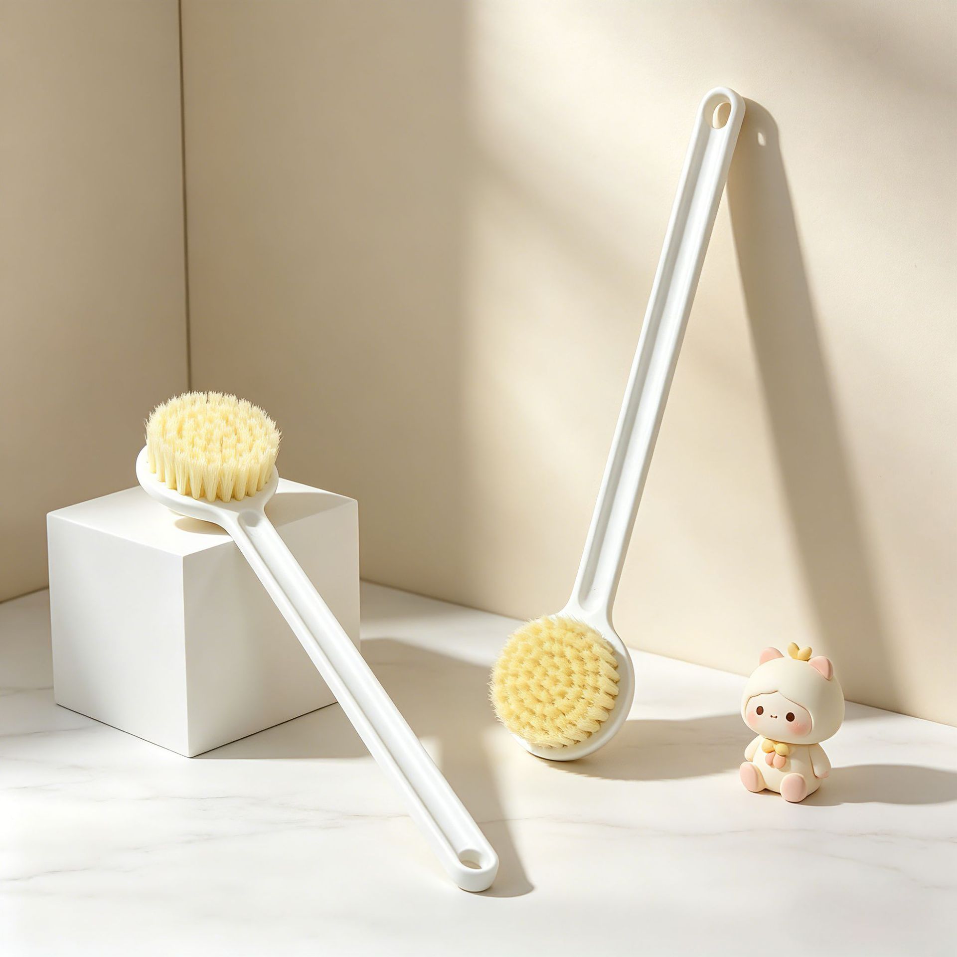 Plastic Bath Brush, Round Cleaning Bath Brush, Pp Bathhouse Bathroom Round Head Brush, Back Scrubber, Massage Tool