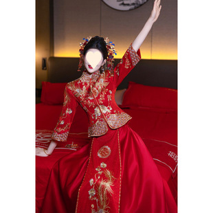 秀禾服新娘2025年新款结婚服中式嫁衣夏季敬酒服龙凤褂小个子秀禾