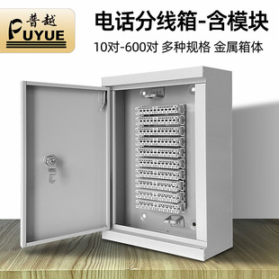 50/100對電話分線箱明裝300配線箱卡接模塊200回大對數電纜交接箱
