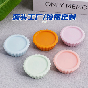 Pvc Simulated Egg Tart Model Fun DIY Handmade Cream Glue Cake Base Bread Base Toy Material Wholesale