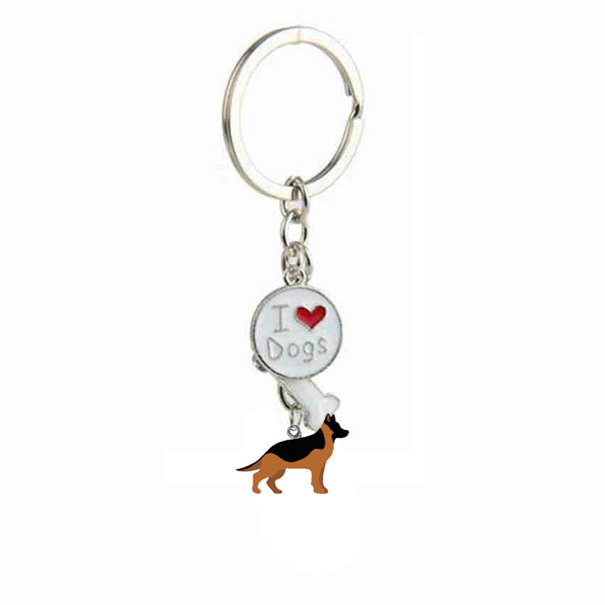 Cute Dog Metal Unisex Bag Pendant Keychain display picture 3