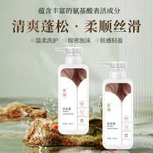 国货洗发露含氨基酸温柔洗护柔顺光泽蓬松感家用洗发水沐浴露批发