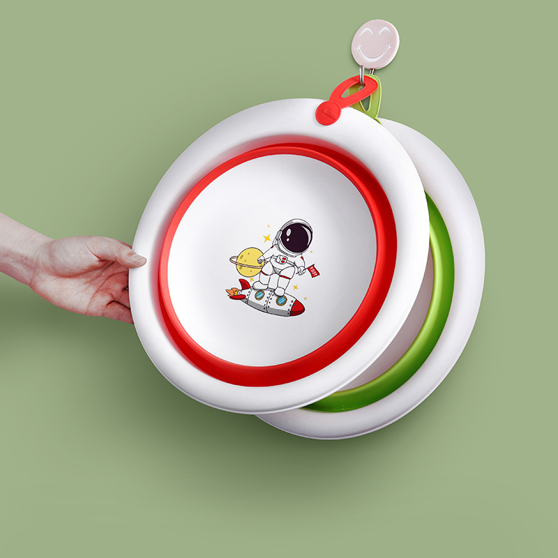 Folding Face Basin Baby Children Water Basin Kids Face Basin Cartoon Portable Pail Manufacturer Wholesale