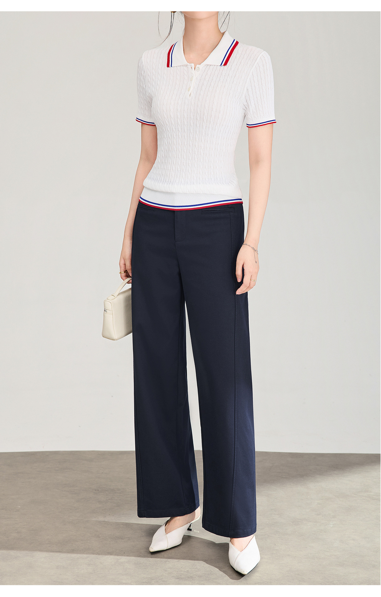Quần culottes nữ ống rộng dáng lười, chất liệu tencel cotton mềm mại, cạp cao suông nhẹ — Xanh lông mòng đen chi tiết 14