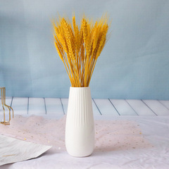 Wheat ear arrangement photography props golden dried flowers living room vase decoration barley fake flowers bouquet manufacturer wholesale