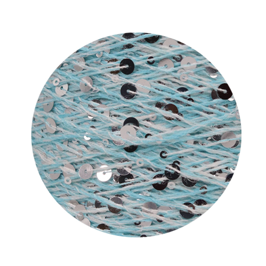 50g algodón lentejuelas hilo 3mm + 6mm peinado tamaño de lujo lentejuelas mano hilo tejer precio al por mayor