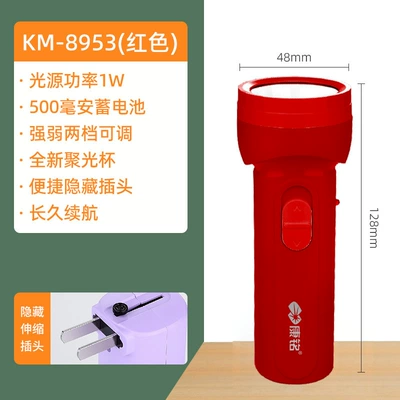 and Compact, Portable, Macaron – UV fənərlər - flashlight-8953-red