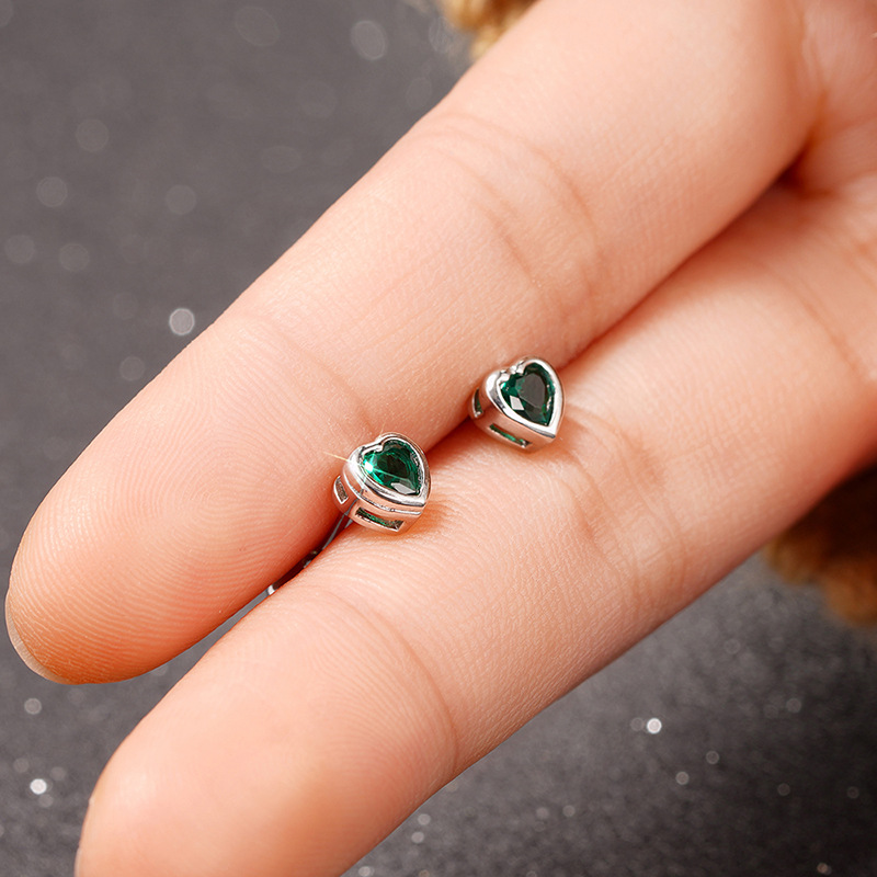 3g Weight Copper Ear Needle Material Ear Studs Classification 1 Pair Quantity Daily, Street Occasion Copper Material Heart Shape Pattern All Seasons Season Women's Gender Sweet Style 1 Pair Sweet Heart Shape Copper Ear Studs 34
