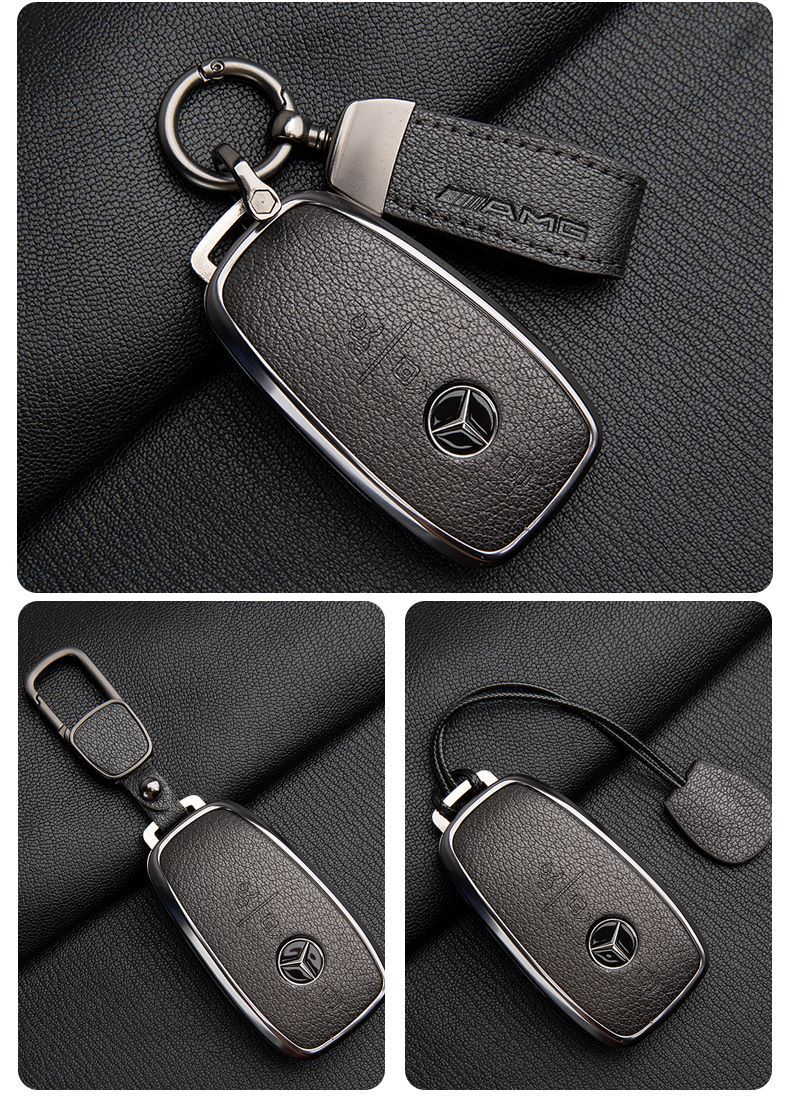 Suitable for Mercedes-Benz Amg Key Cover G63 High-End G500 Leather Key Case Gle Gtr Gt50 Car Key Shell