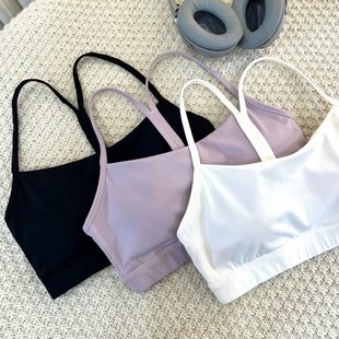 Lulu Flow-Y Word Beautiful Back Sports Underwear Yoga Fitness Quick-drying Breathable Shockproof Removable Chest Pad Bra