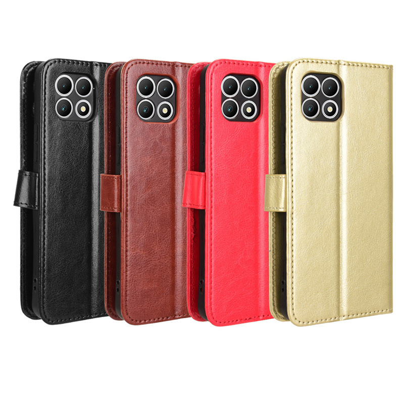 Suitable for T-Mobile Revvl 8/t Phone 3/2 Phone Case with Card Slot 8Pro Flip Leather Case Crazy Horse Pattern Suitable for T-Mobile Revvl 8/t Phone 3/2 Phone Case with Card Slot 8Pro Flip Leather Case Crazy Horse Pattern
