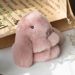 獺兔毛裝死兔小兔子掛件鑰匙扣公仔皮草萌萌兔毛絨兔子玩偶包掛飾