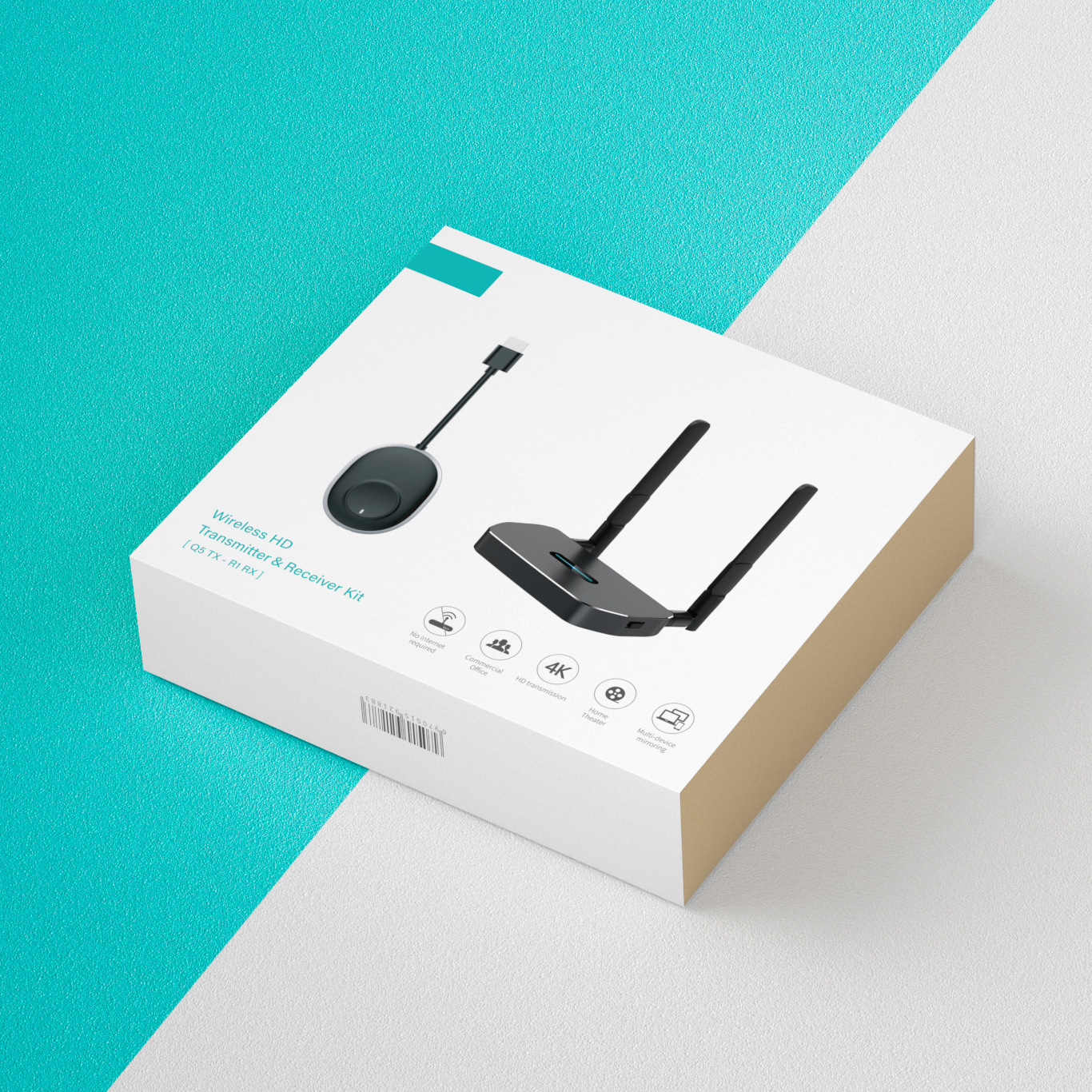 Multicanal 4K inalámbrico mismo dispositivo de pantalla compatible con HDMI Juego Ordenador teléfono móvil Oficina 30 m de transmisión de larga distancia