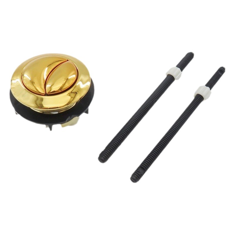 38mm oro inodoro botón doble botón redondo interruptor de descarga inodoro viejo tanque de agua válvula de presión accesorios de bombeo