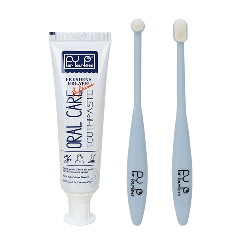 Pet toothbrush, dog toothbrush, cat and dog oral cleaning, pet toothpaste set, 10,000-bristle toothbrush, pet supplies