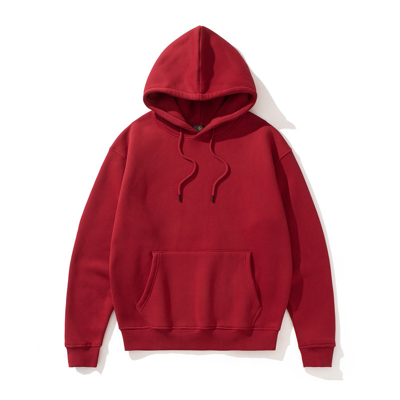 Men's Hooded Sweatshirt Heavyweight Solid Colour Urban Style_voghion.com
