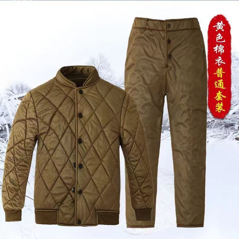 寒区冷库棉衣裤陆款03棉大衣套装冬季丝棉军大衣防寒劳保工作棉袄
