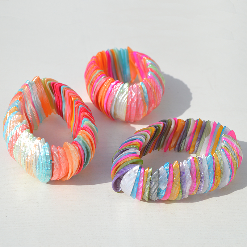 Conchas naturales pulsera caracoles collar diy joyas de chicas hechas a mano puestos de mercado nocturno regalos características pulseras