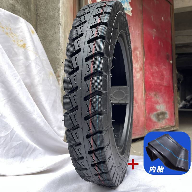 외부 타이어 + 내부 튜브 [단선 및 균열 포함 반품 및 교환] - 4.00-12 8겹 두꺼운 바디 타이어