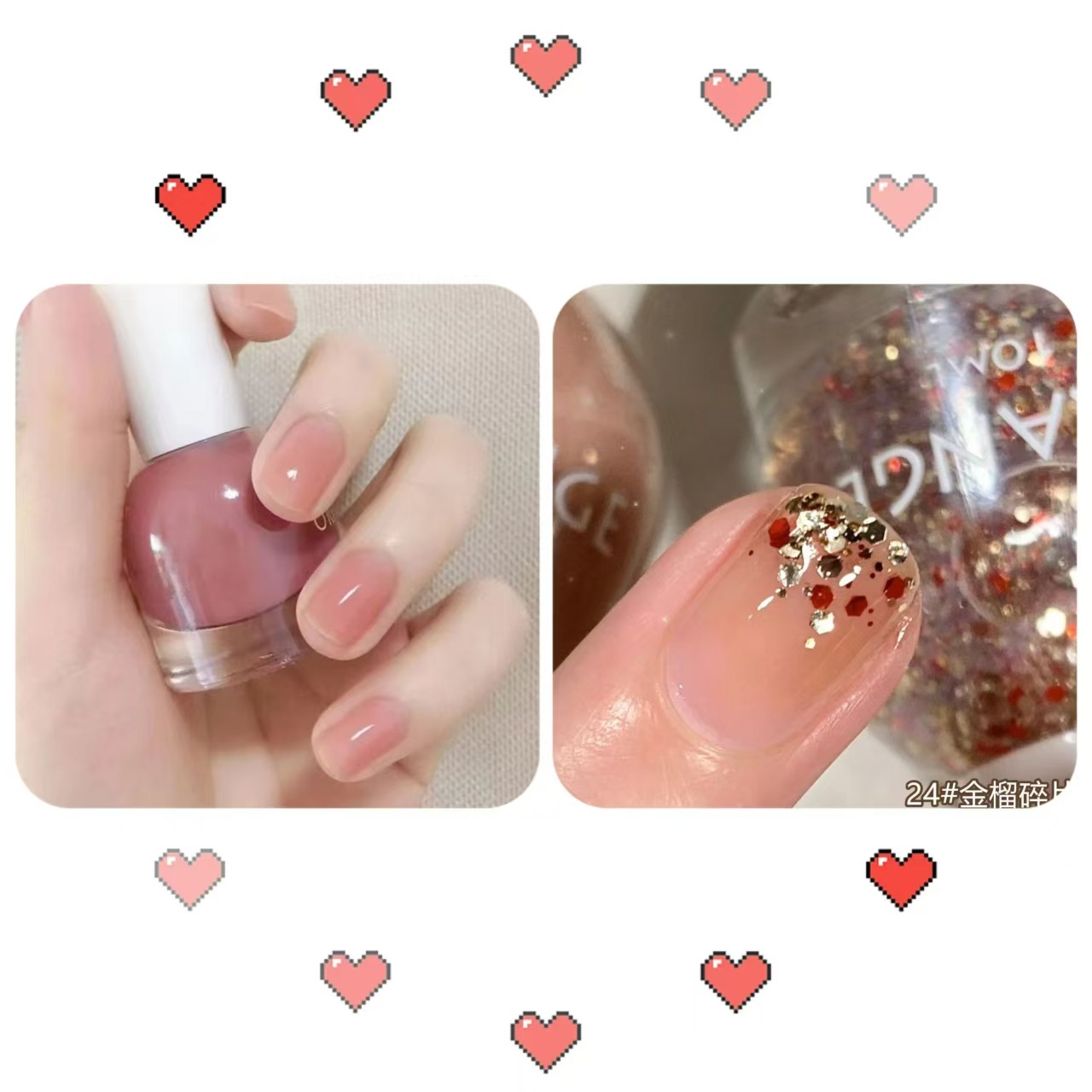 2026 esmalte de uñas desnudo blanqueamiento rápido secado invierno inins color jalea temperamento de color popular