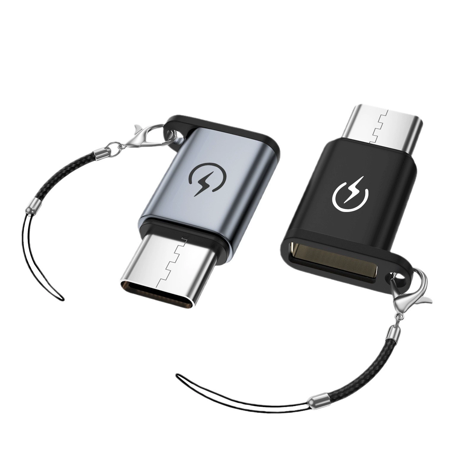 Адаптер Type-C (штекер) на Lightning (гнездо) с шнурком, переходник USB-C на Lightning