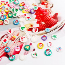 雅乐朵圣诞软陶圆形片10MM批发跨境装饰可爱铺撒创意套装雪人配件