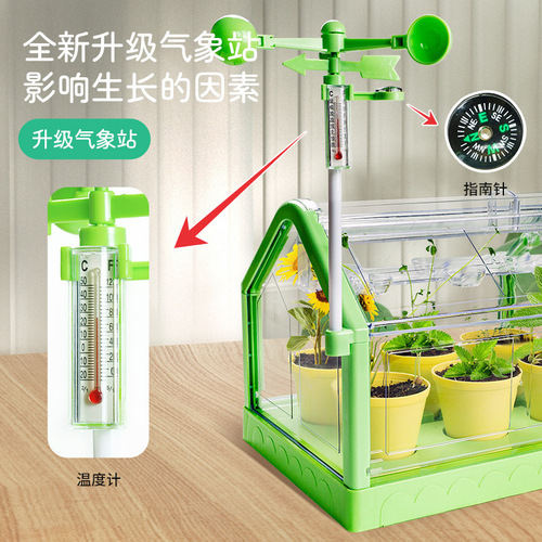 Learn from Youma, plant sunrooms, plant growth farms, grow vegetables and flowers, ecological plastic children's toys, scientific experiments
