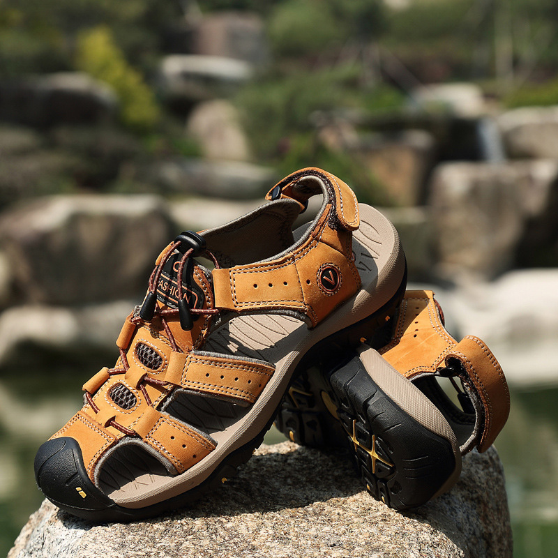 7239 cross-border 48 plus size sandals men's summer New genuine leather beach shoes sandals men's non-slip hand-stitched men's shoes 7239 cross-border 48 plus size sandals men's summer New genuine leather beach shoes sandals men's non-slip hand-stitched men's shoes