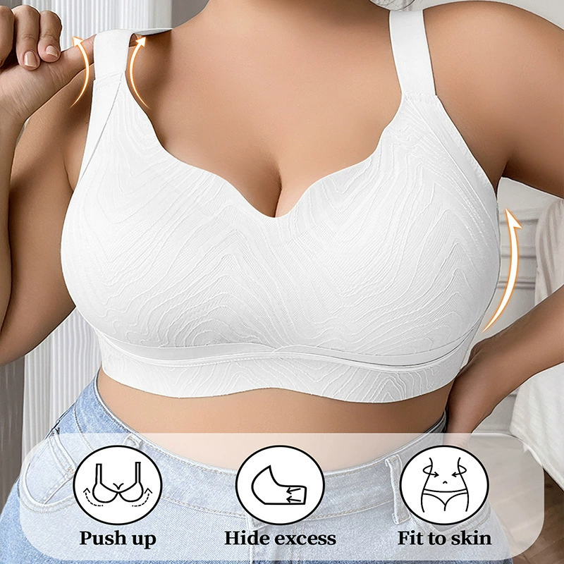 Трусы, бюстгальтер push-up, поддерживающий кружевной бюстгальтер без проводов, плюс размер