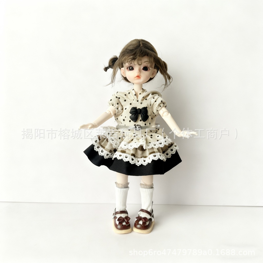 New Autumn and Winter 6-Point Bjd Doll Dress-Up Clothes 30cm Yitian Barbie Doll Clothes Cute Suit Clothes