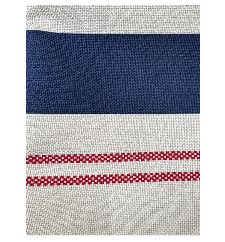 Korean version large-capacity women's 2025 new style fashionable canvas striped single-shoulder underarm bag casual commuting tote bag undefined