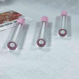 新款2.5Ml粉盖透明小细圆管唇釉简约ins风唇釉管包材源头工厂批发