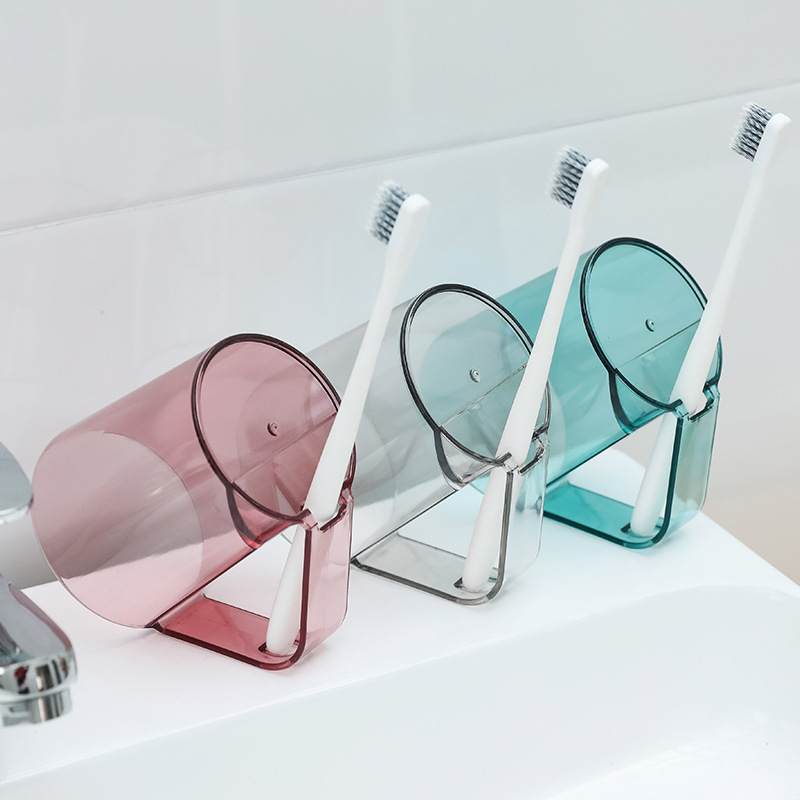 Mouthwash Use, Simple Wash With Handle, Transparent Cup, Creative Toothbrushing Cup For Home Use_voghion.com