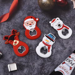 クリエイティブクリスマスかわいい漫画ボトルオープナーポータブル多目的ボトルオープナーキーホームビールボトルオープナー