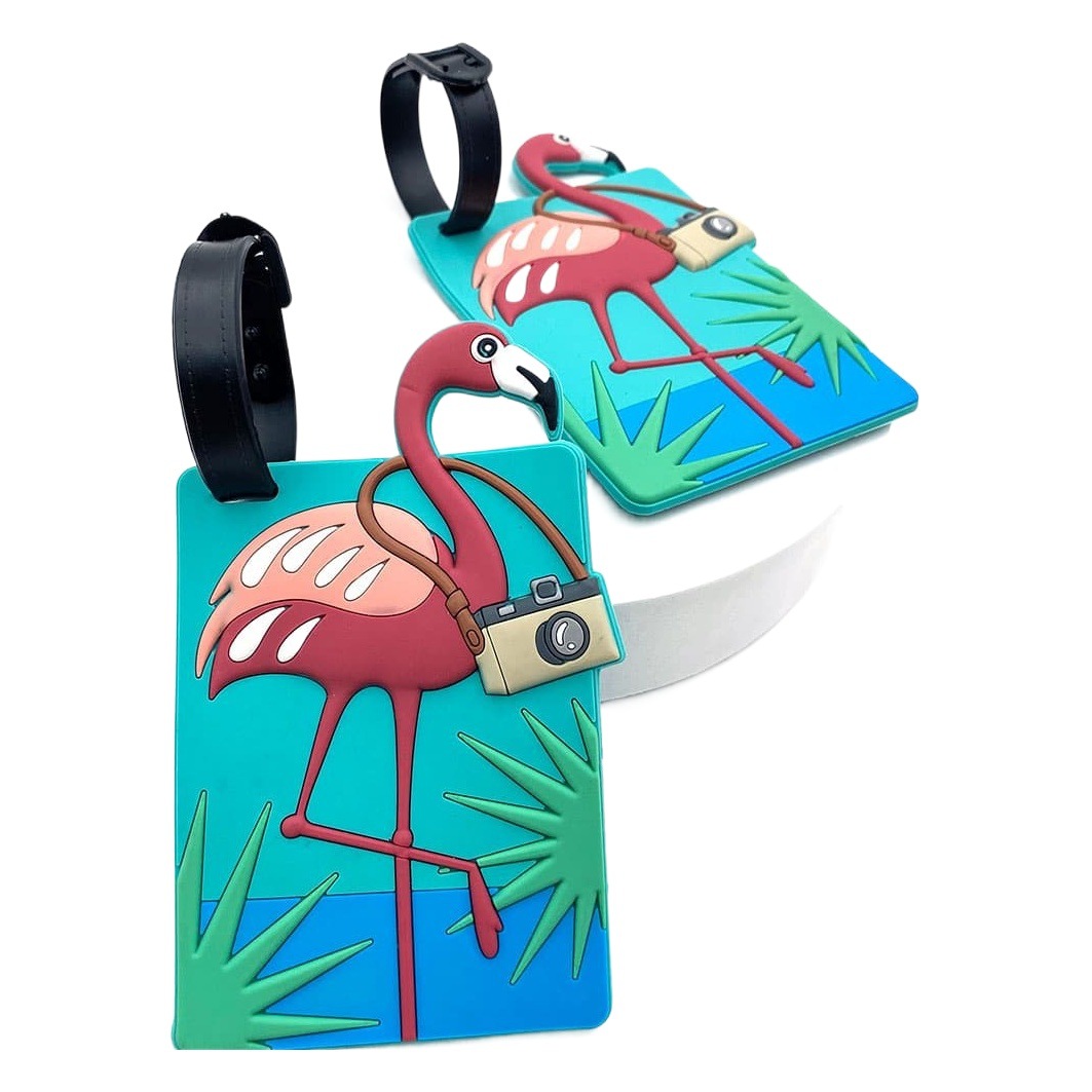 Cartoon PVC Drop Glue Luggage Tag Bag Pendant Creative Card Set Travel Luggage Backpack Chest Tag Tag Cross-border
