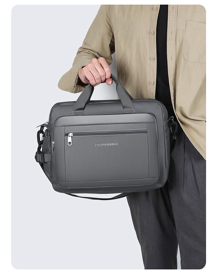 High-end briefcase, 2024 new minimalist men's large-capacity casual sports single-shoulder bag, water-resistant for cross-border use undefined