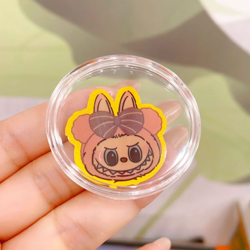 ラブブ labubu 携帯電話ステッカー 2mg 漫画かわいい新年幸運の色金フレーク水貝 999 純金卸売|undefined