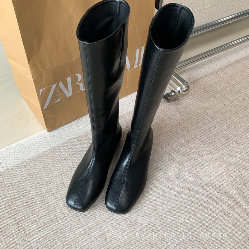 法式内增高不过膝靴女2025新款显瘦过膝长筒靴方头增高套筒骑士靴|undefined