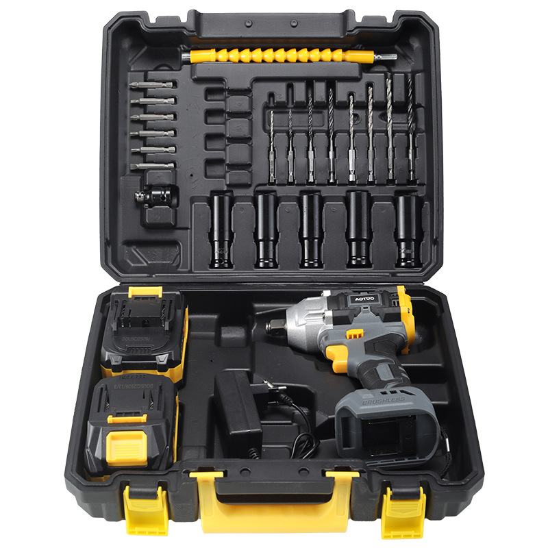 Llave de carga eléctrica transfronteriza sin escobillas gran torsión multifuncional herramienta de manga de cañón de viento eléctrico de carpintería