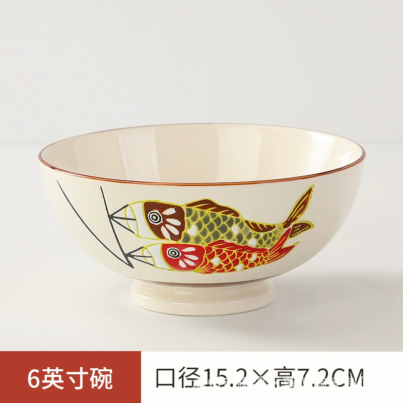 Японский ретро набор керамической посуды — чашка для супа и assorted plates