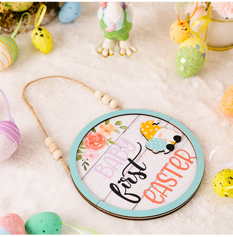 Easter Letter Wood Party Hanging Ornaments 1 Piece display picture 3