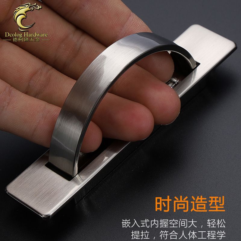 貝嘉特現代簡約嵌入式櫃門隱形把手仿古銅抽屜暗裝旋轉榻榻米拉手