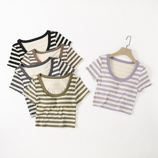 2024 New striped vest inner T-shirt summer
