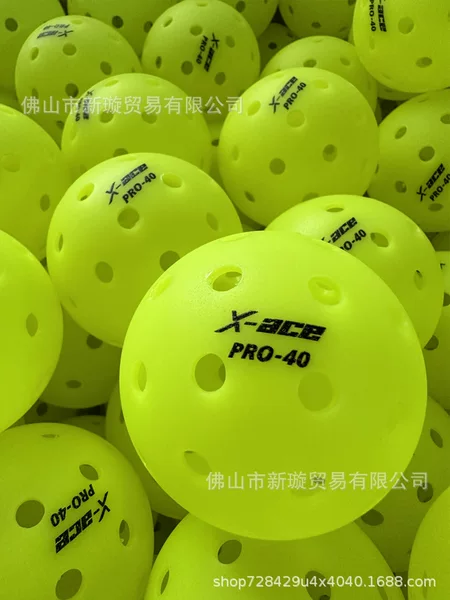 X-Ace Pickleball Pro40-Hole Professional Competition Molded One-Piece 74mm Multi-Hole Pickleball