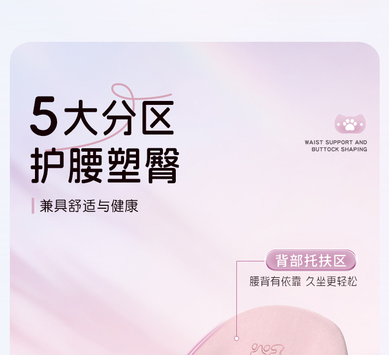 Car house car waist cushion sitting cushion integrated heightening cushion car waist support headrest driver driving long-sitting waist support artifact